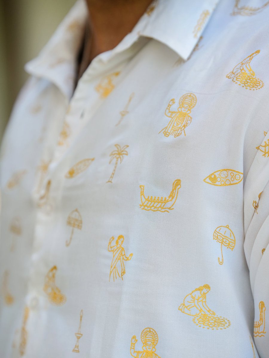 Kasavu Pattern - Men Shirt | Mydesignation