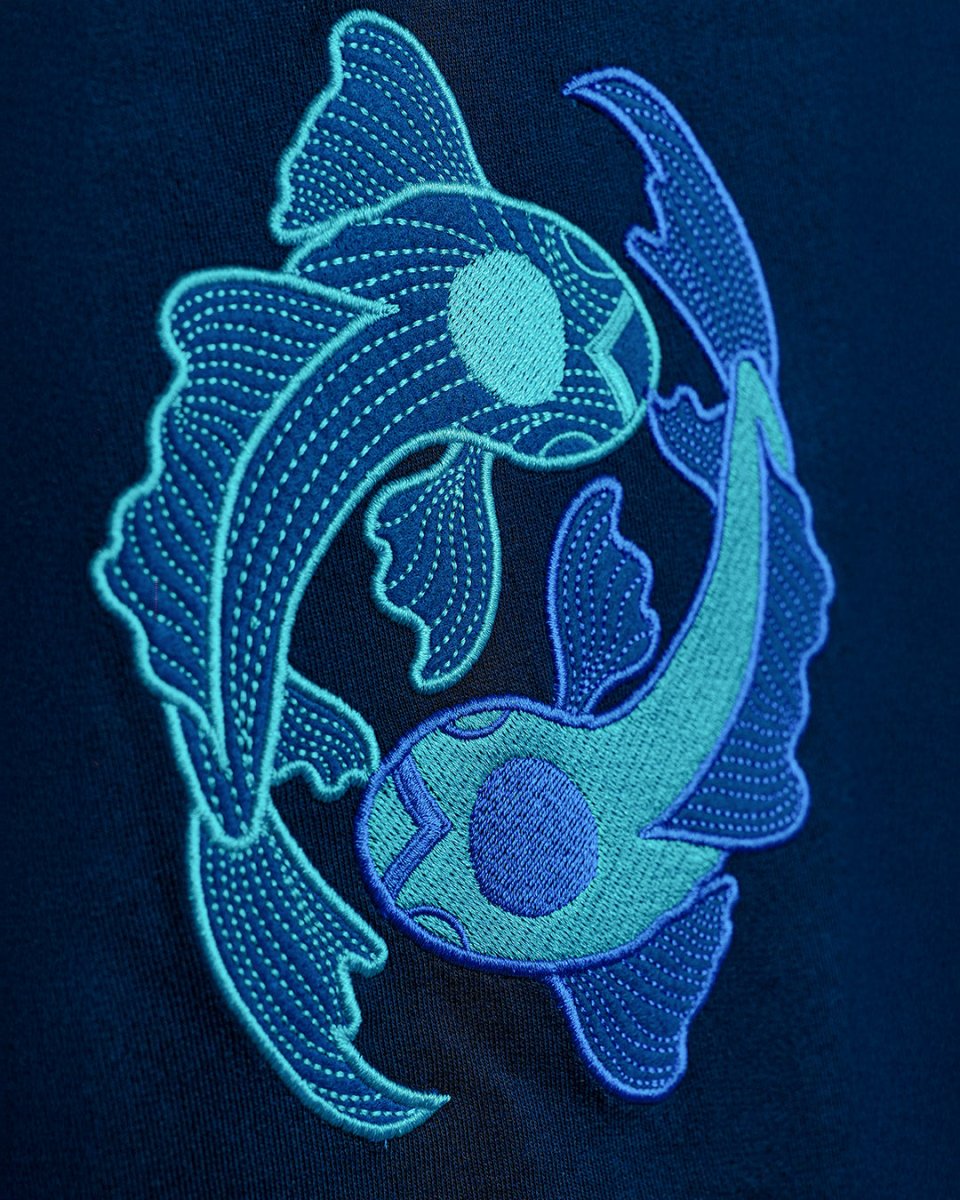 Koi Embroidered - Men Oversized T-shirt | Mydesignation