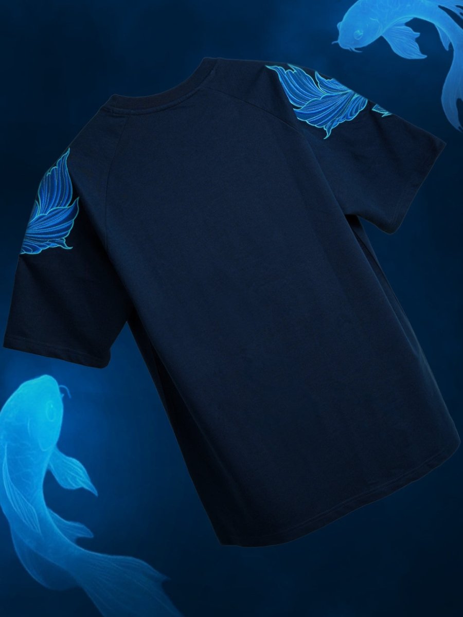 Koi Embroidered - Oversized T-shirt | Mydesignation