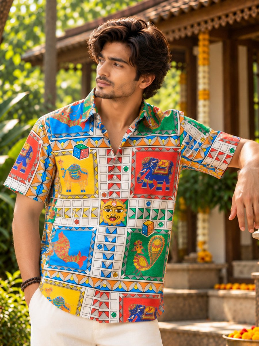 Madhubani Ludo - Shirt | MyDesignation