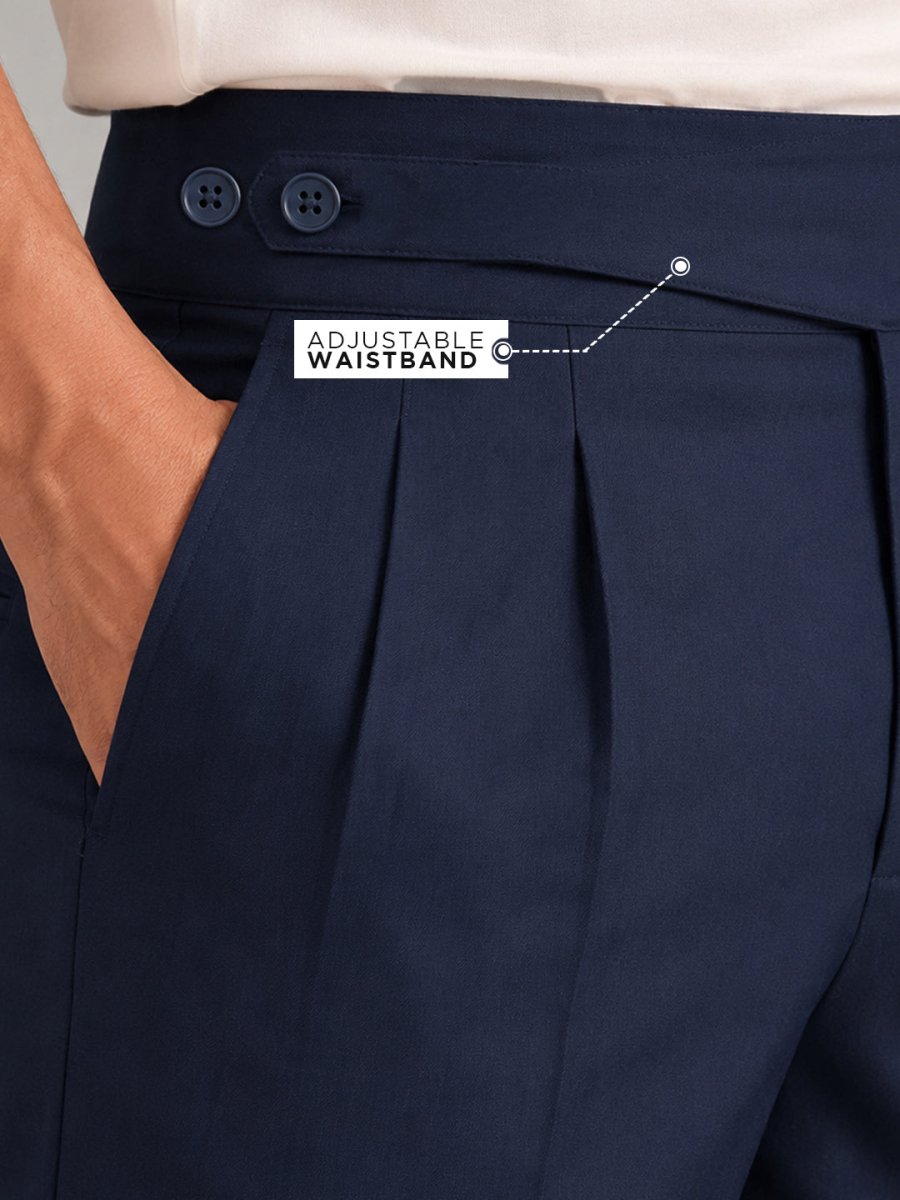 Navy Blue Gurkha Pants - Pants | MyDesignation