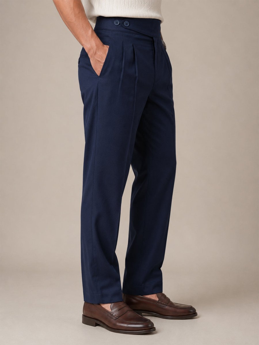 Navy Blue Gurkha Pants - Pants | MyDesignation