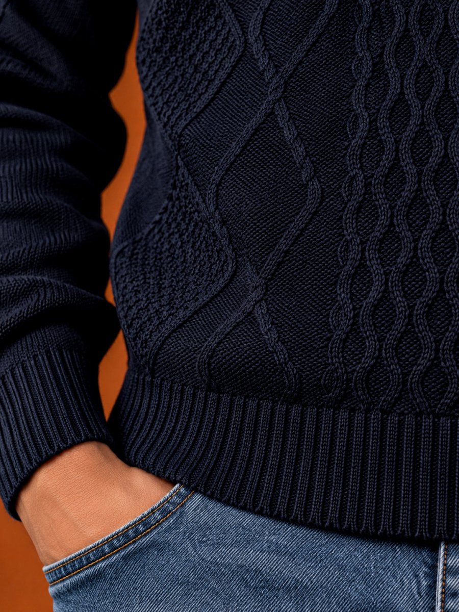 Navy Blue Sweater - Sweater | MyDesignation