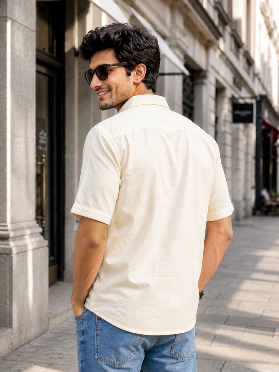 Off White Cotton Shirt - Shirt | MyDesignation