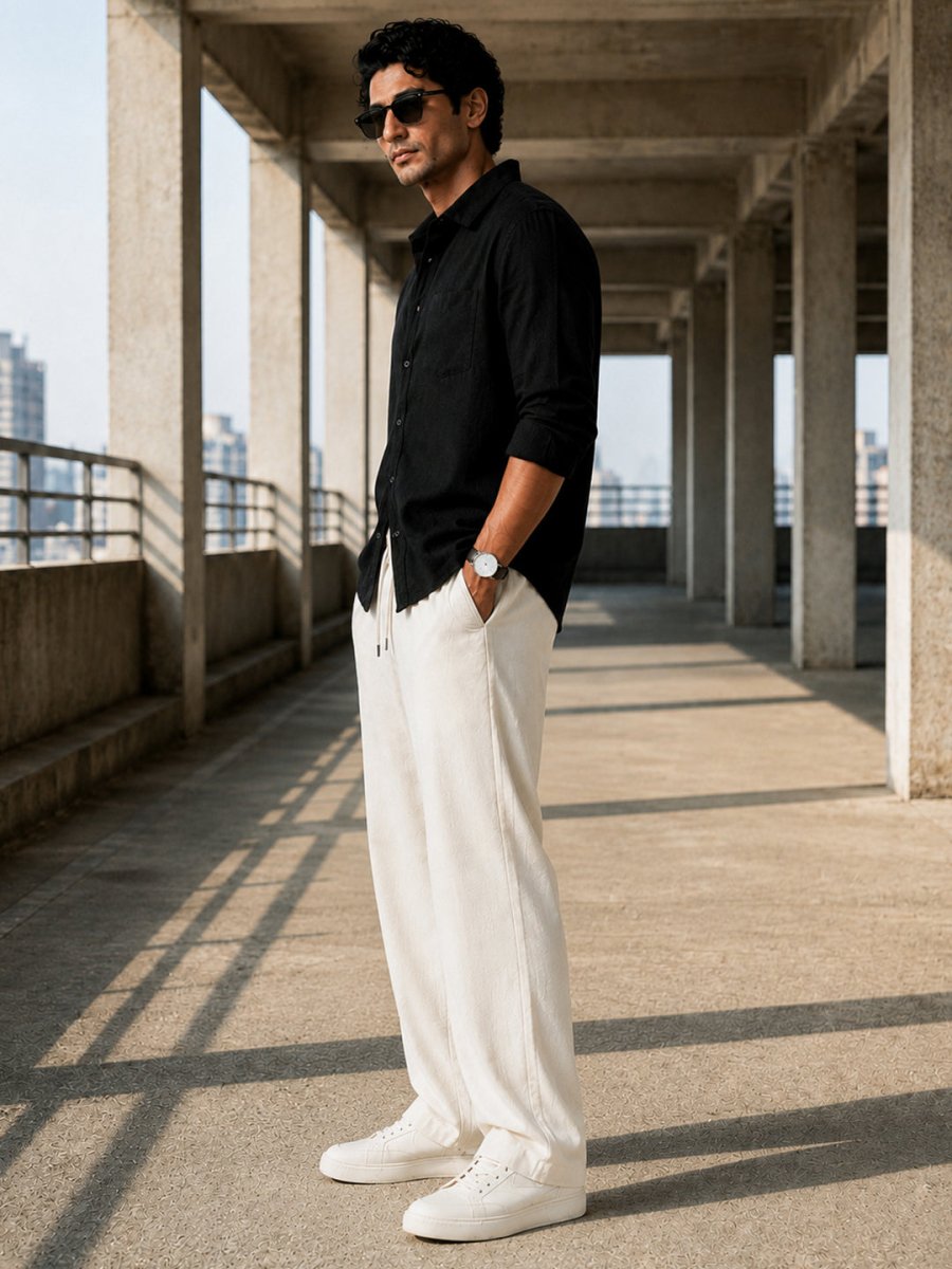 Off White Korean Jogger - Joggers | MyDesignation