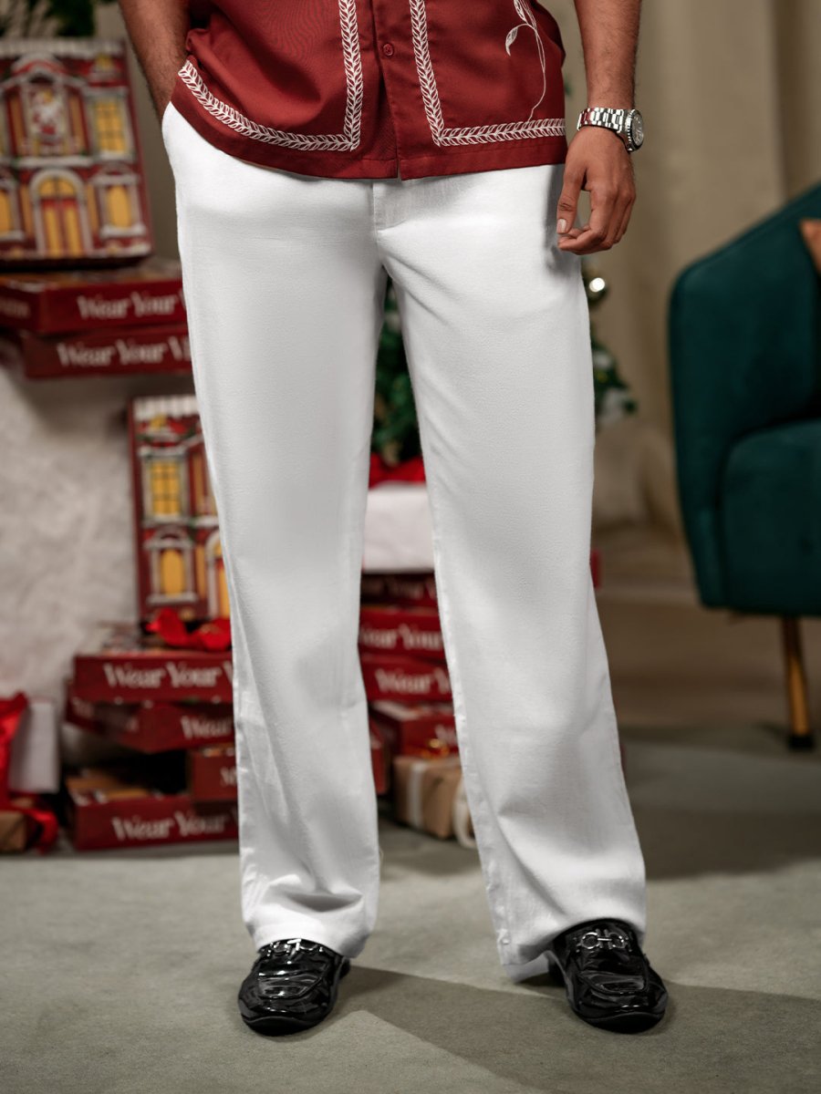 Off White Linen Pant - Men Pants | Mydesignation