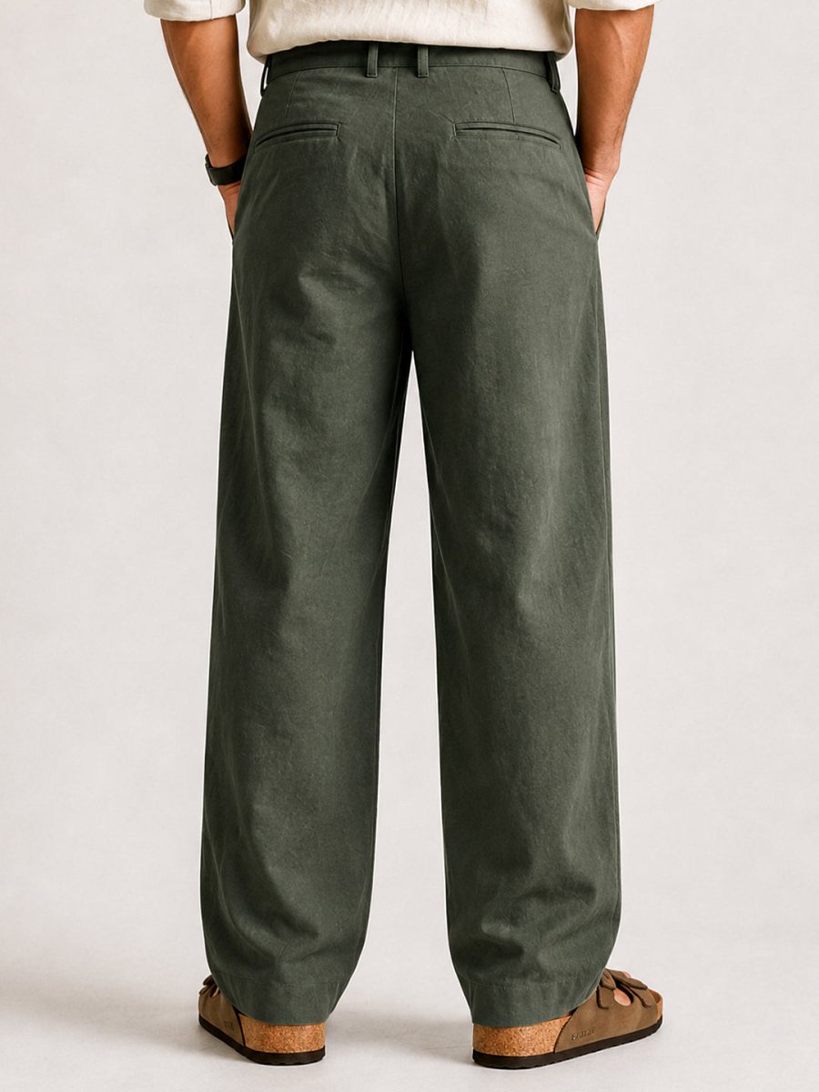 Olive Green Classic Pants - Pants | MyDesignation