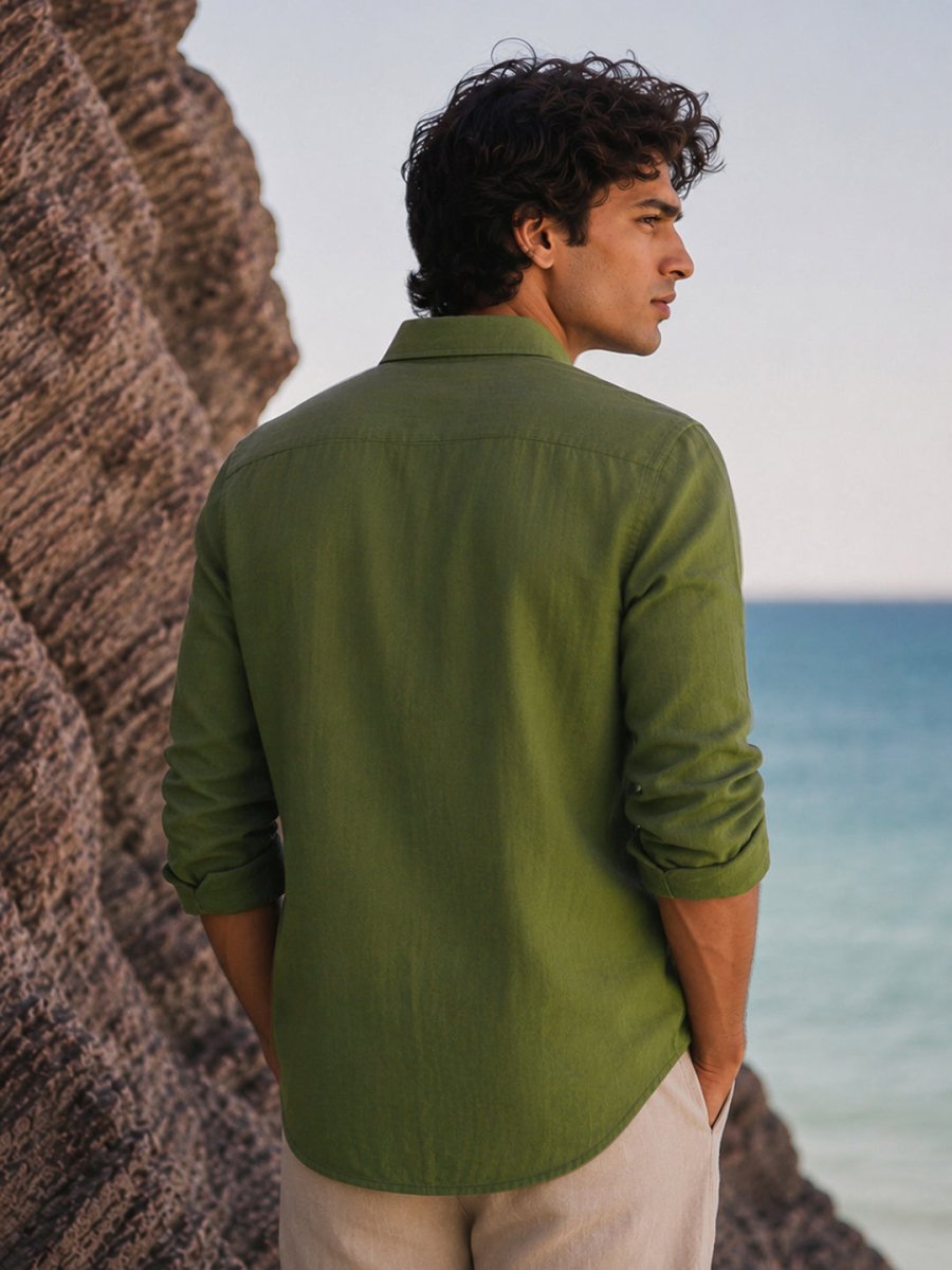 Olive Linen Shirt - Shirt | MyDesignation
