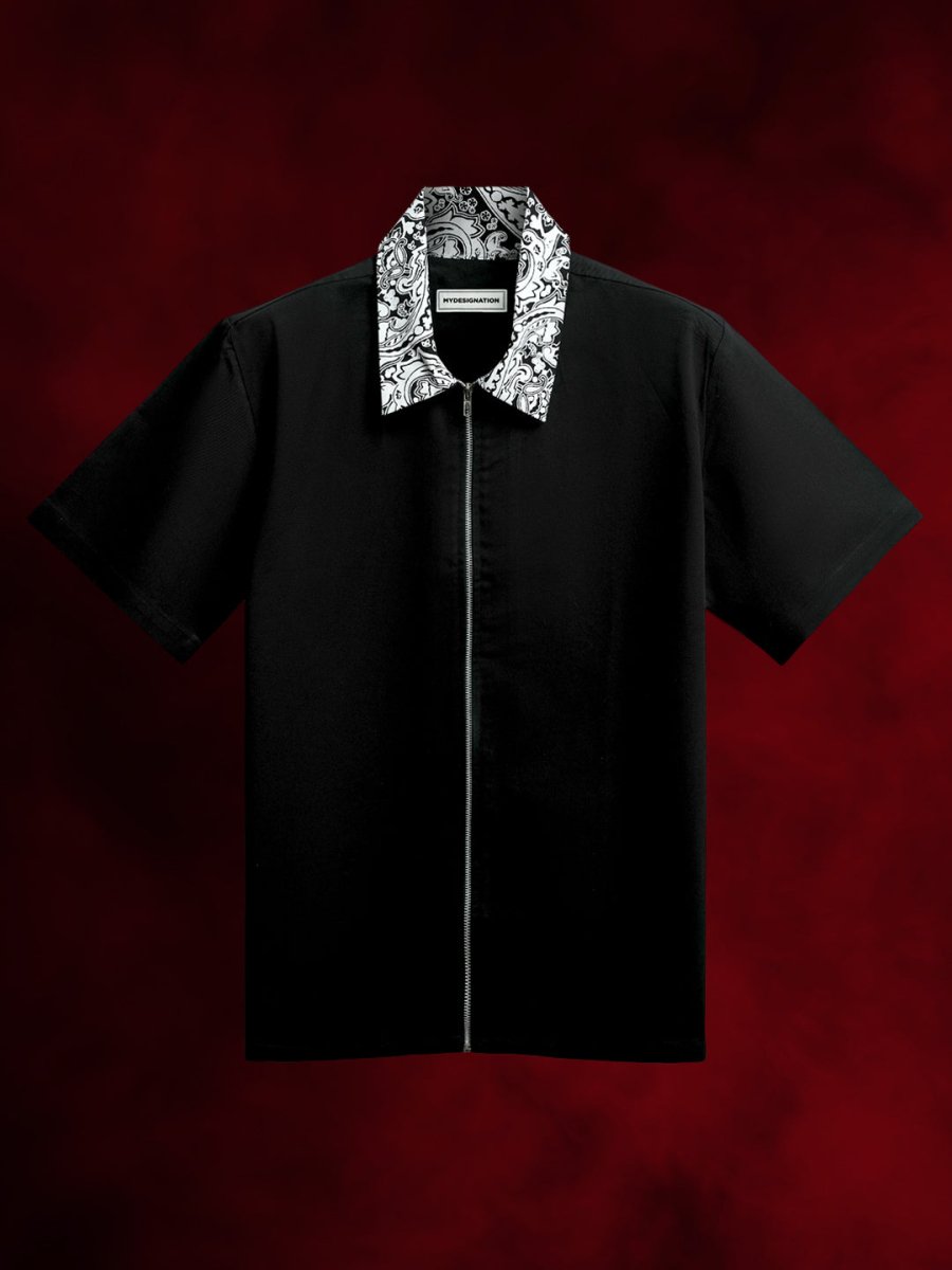 Paisley Denim Shirt - Men Shirt | Mydesignation