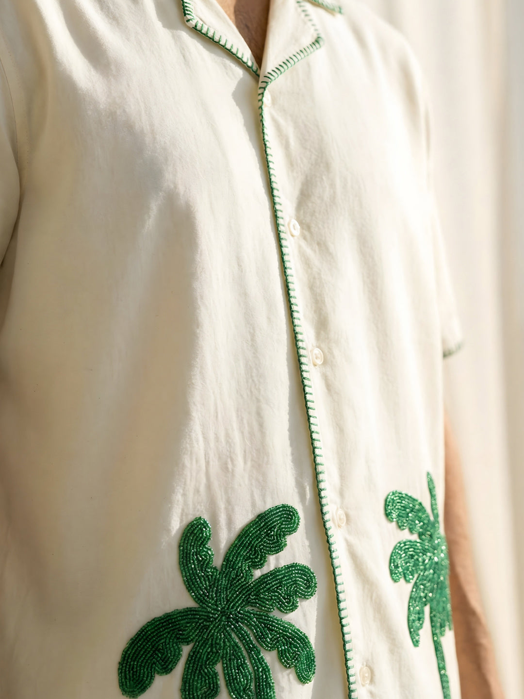 Palm Tree Embroidered Shirt