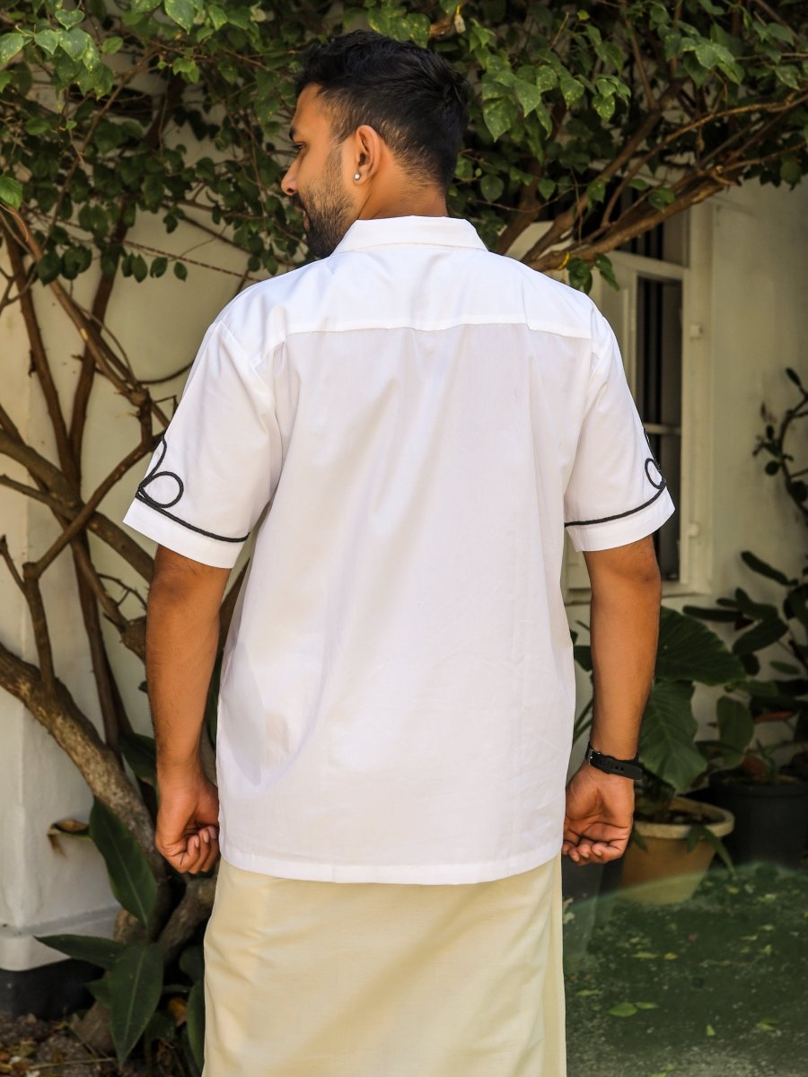Petal Embroidered - Men Shirt | Mydesignation