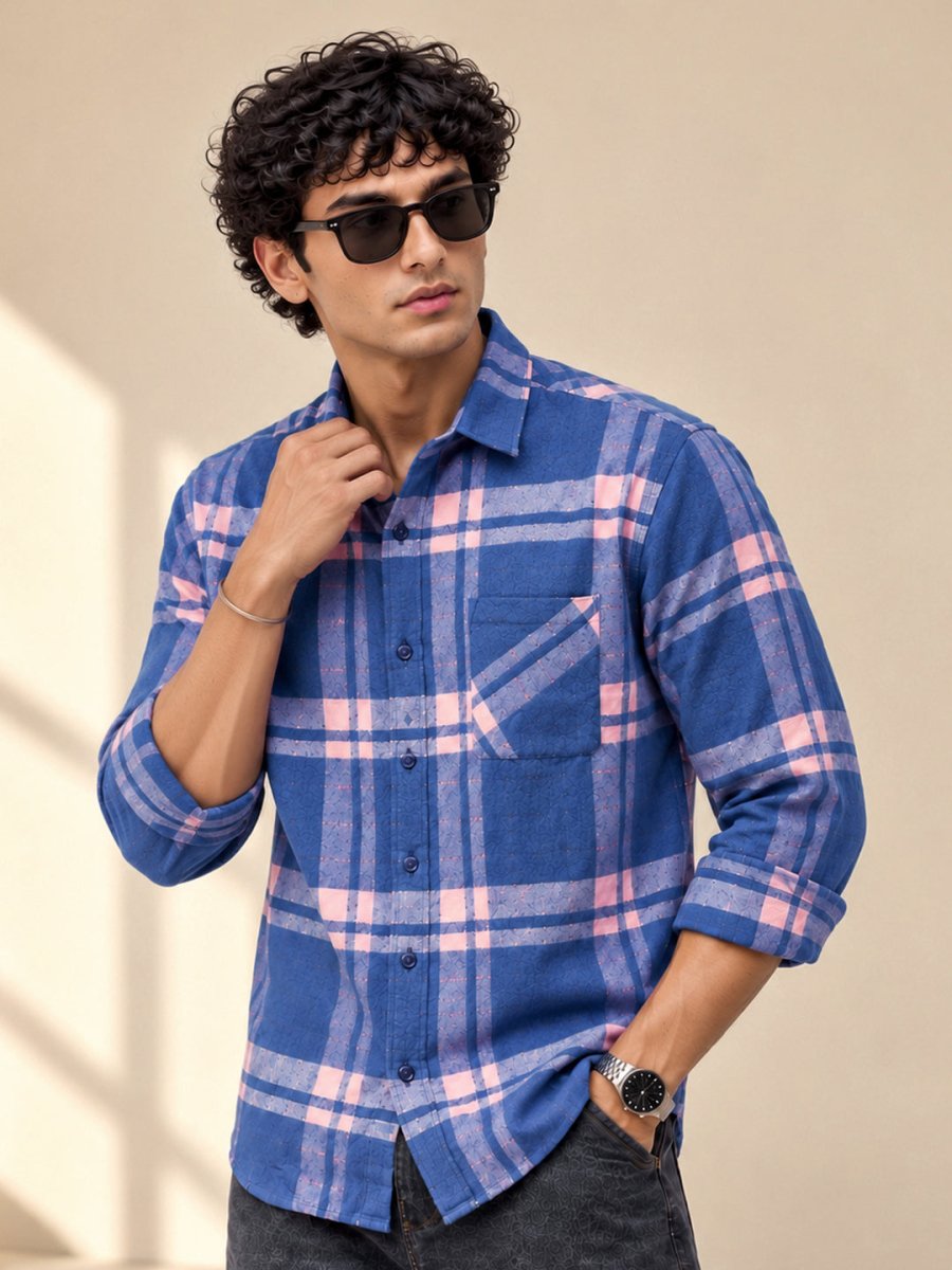 Plaid: Turquoise Peach - Shirt | MyDesignation