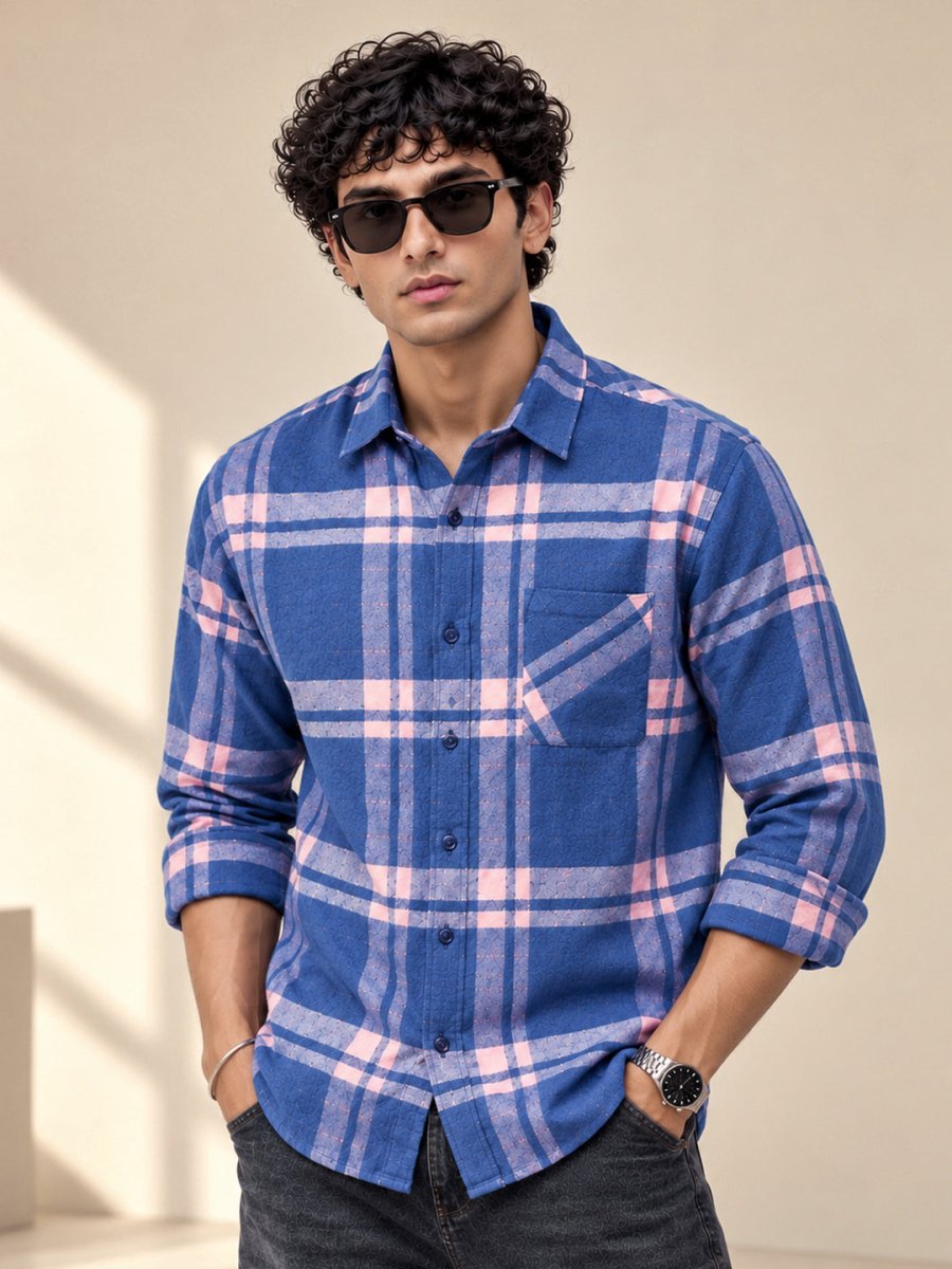 Plaid: Turquoise Peach - Shirt | MyDesignation