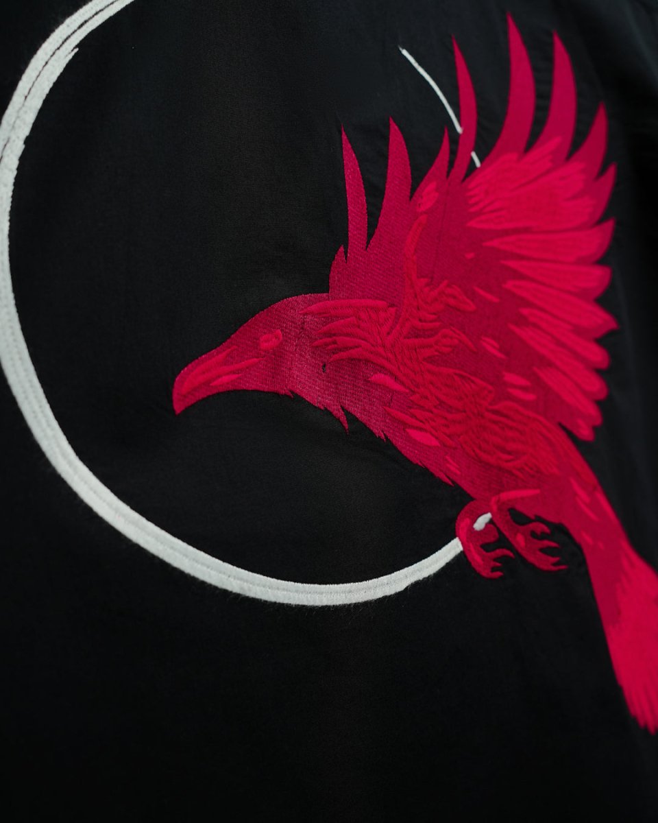 Raven Embroidered - Men Shirt | Mydesignation