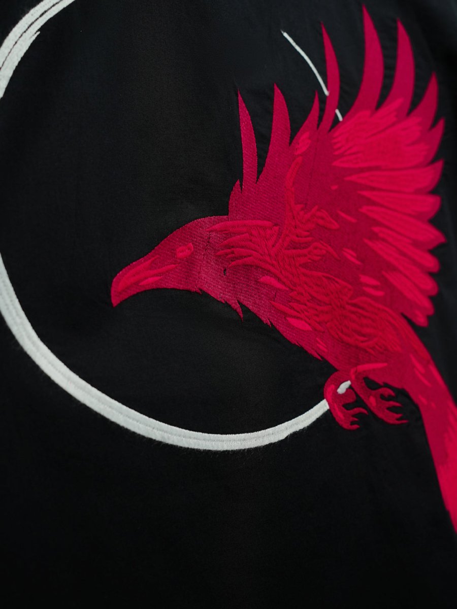 Raven Embroidered | Relaxed Fit | Luxe Cotton Shirt - Shirt | Mydesignation