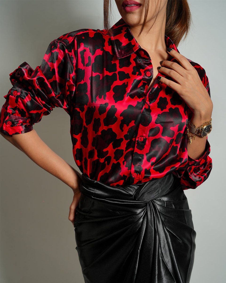 Red Leopard - Women Shirt | Mydesignation