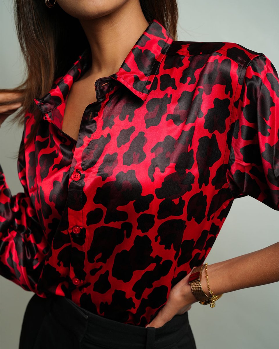 Red Leopard - Women Shirt | Mydesignation