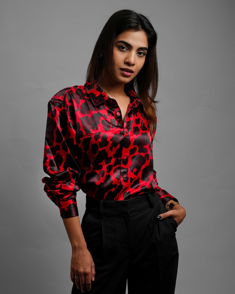 Red Leopard - Women Shirt | Mydesignation