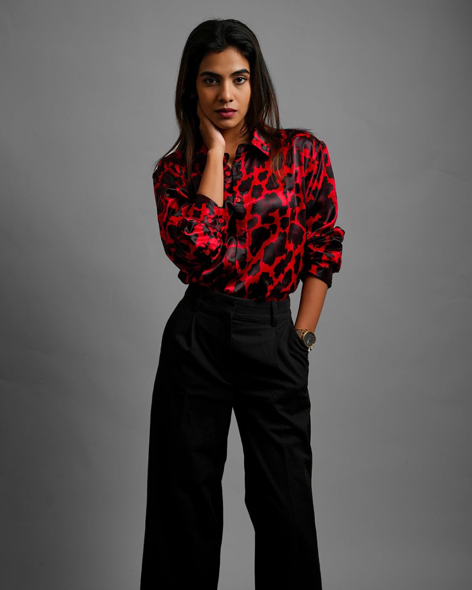 Red Leopard - Women Shirt | Mydesignation