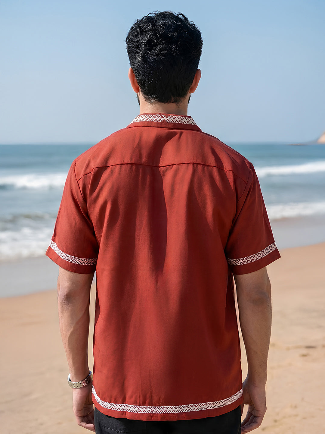 Summer Leaf Embroidered Shirt | Summer Collection