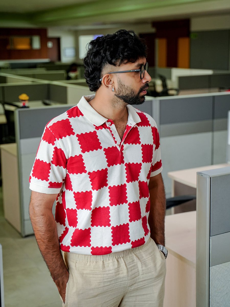 Retro Print Polo - Polo T-shirts | Mydesignation