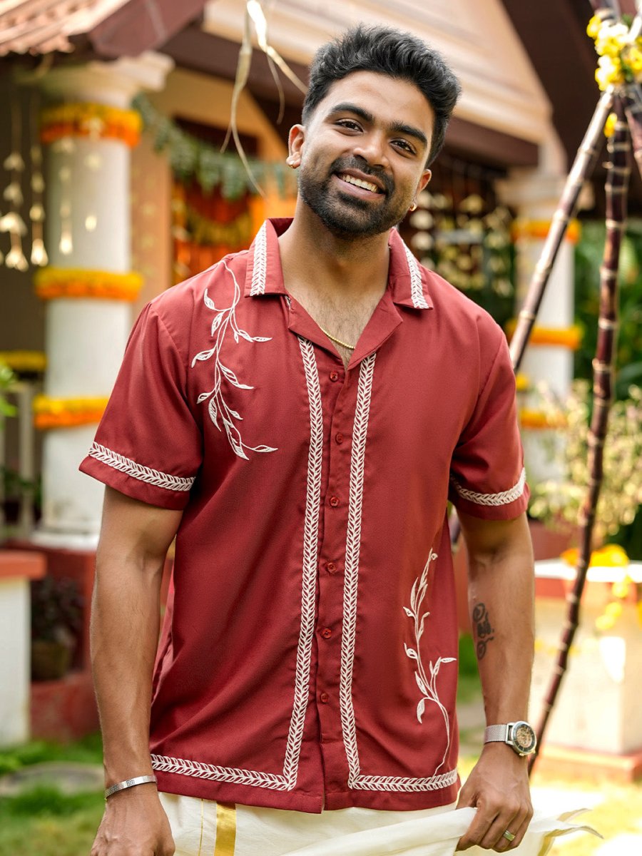 Royal Embroidered Shirt - Pongal Special | Mydesignation