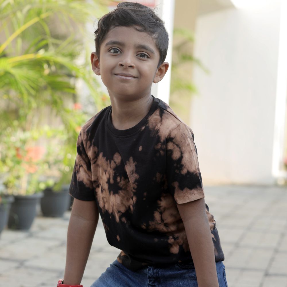 Rusty Brown Kids Tshirt - Tie Dye - Kids Tie - Dye T-shirt | Mydesignation