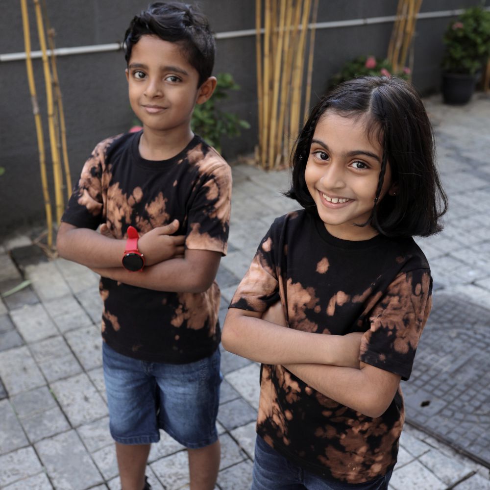 Rusty Brown Kids Tshirt - Tie Dye - Kids Tie - Dye T-shirt | Mydesignation