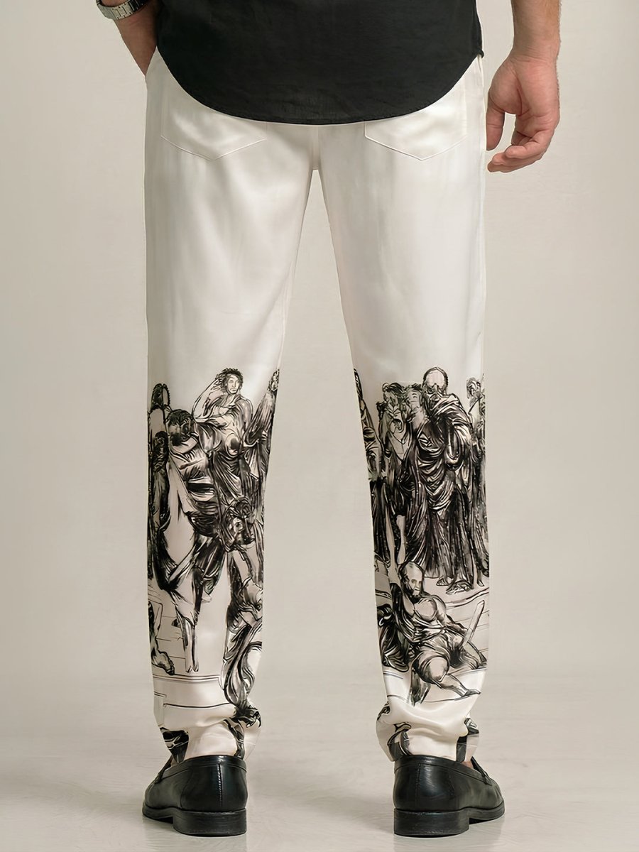 School of Athens Satin Pants - Pants | Mydesignation