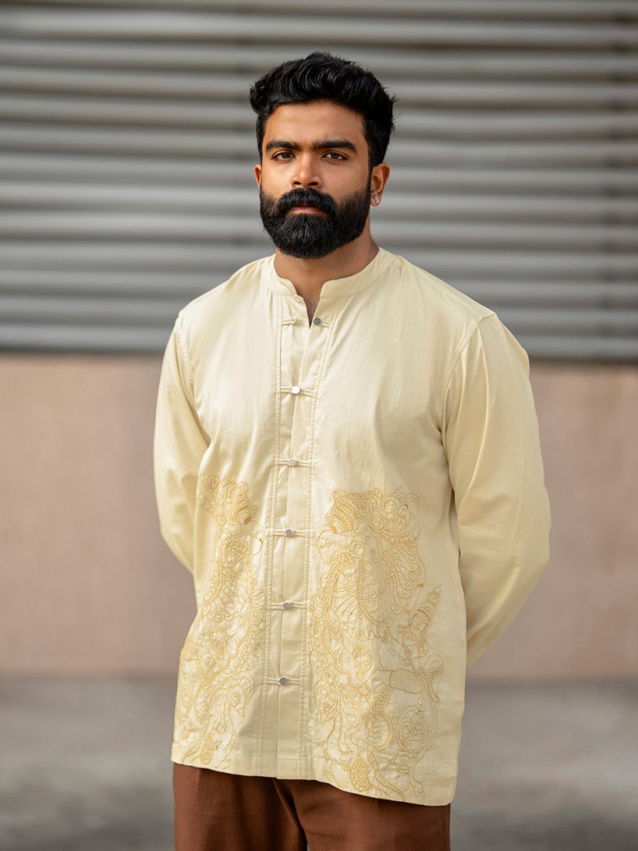 Simha Yali Embroidered Shirt - Shirt | Mydesignation