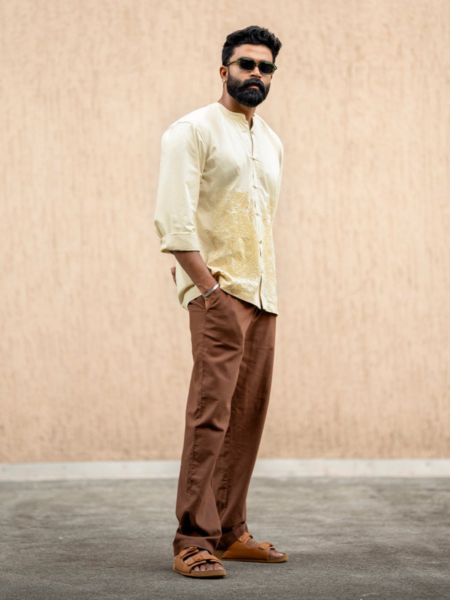 Simha Yali Embroidered Shirt - Shirt | Mydesignation