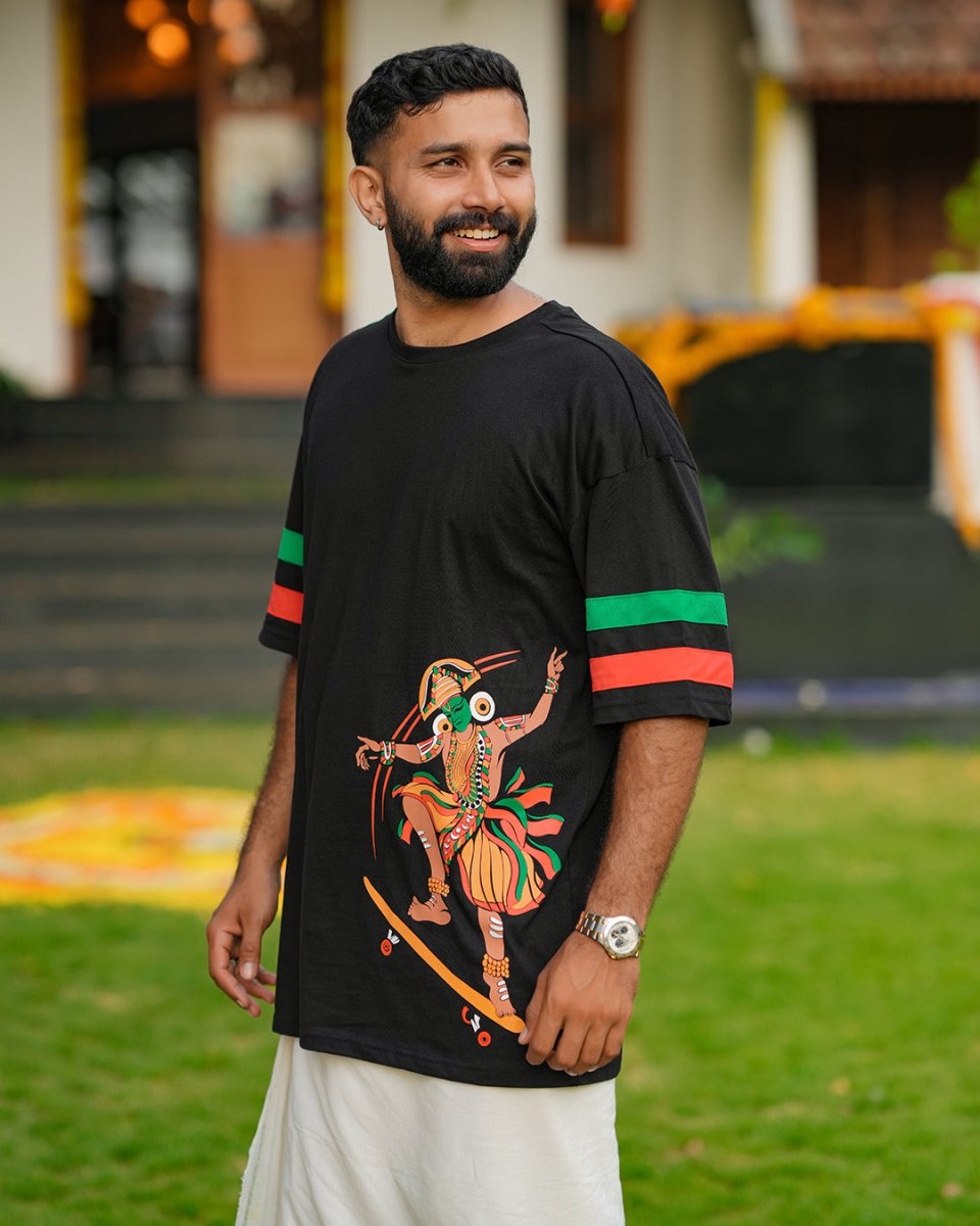Skating Thullal - Men Oversized T-shirt | Mydesignation