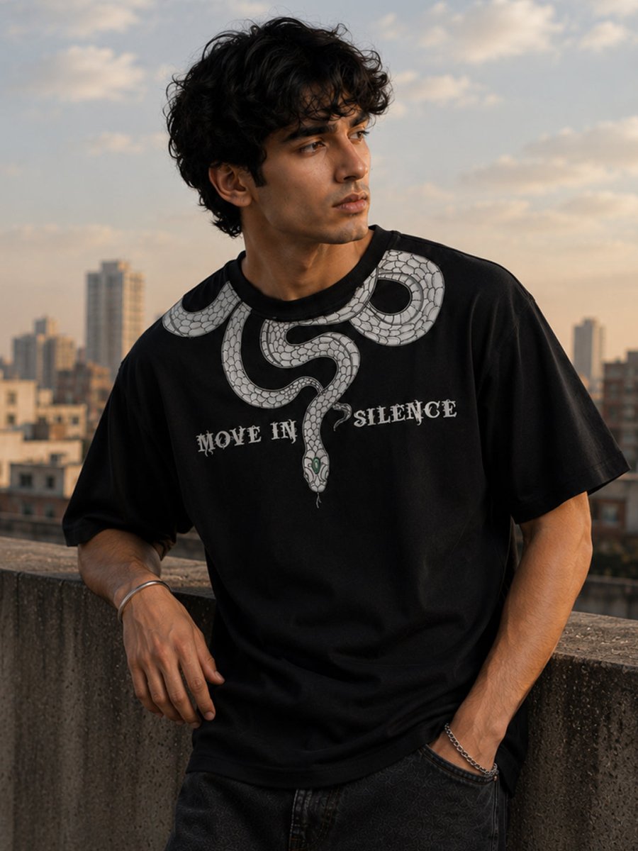 Snake Embroidered - Oversized T-shirt | MyDesignation