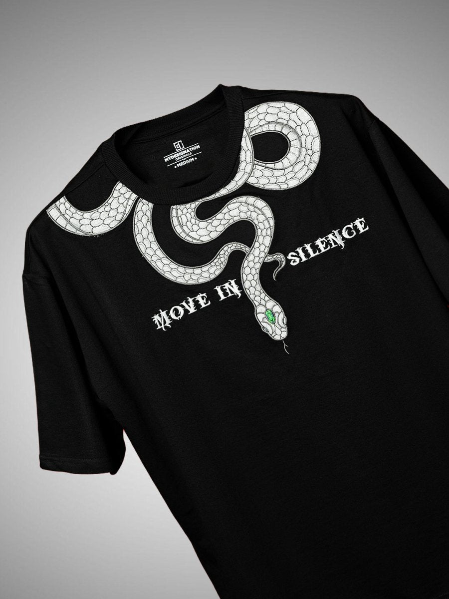 Snake Embroidered - Oversized T-shirt | Mydesignation