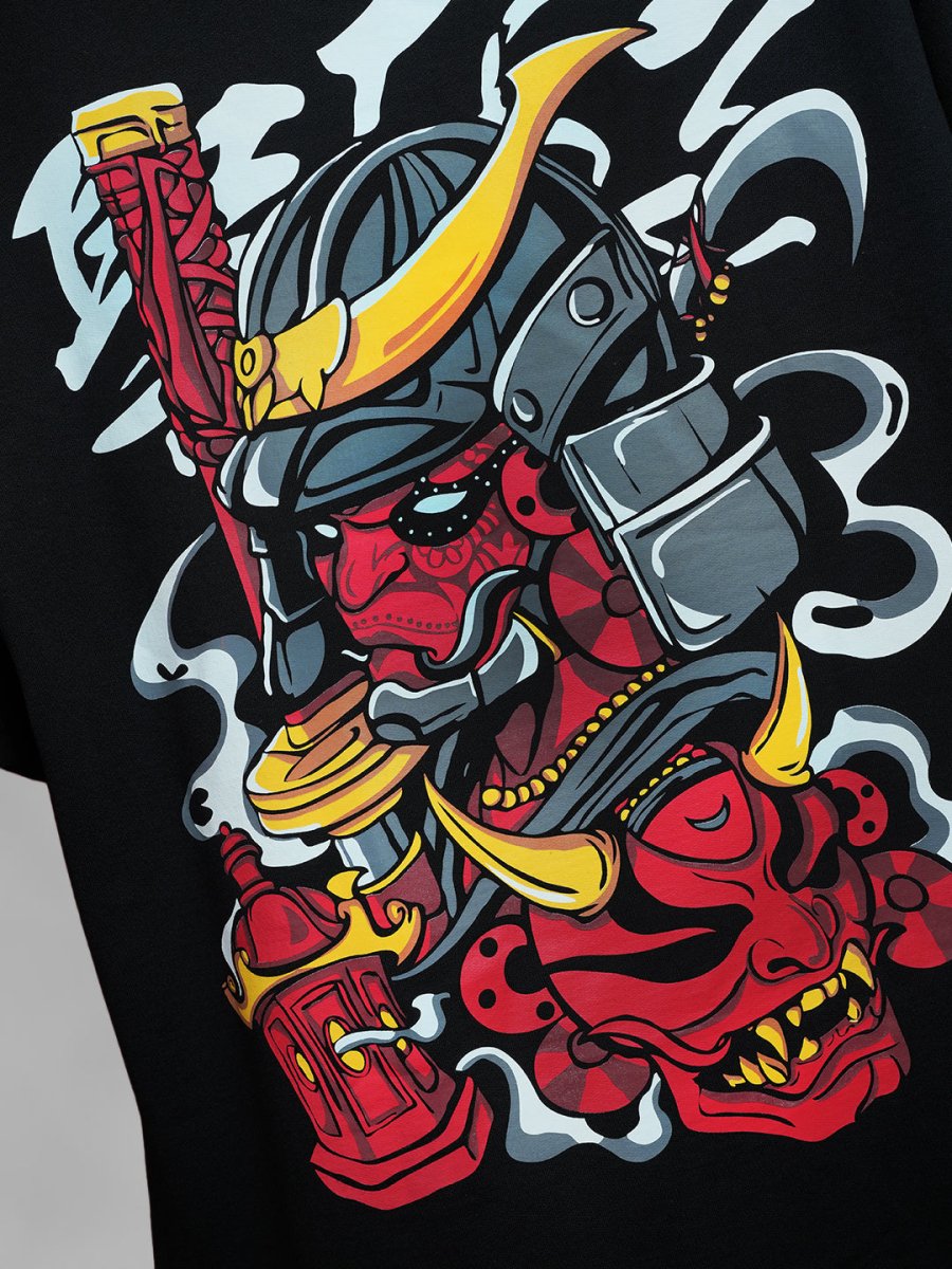 Theyyam Samurai - Oversized T-shirt | Mydesignation