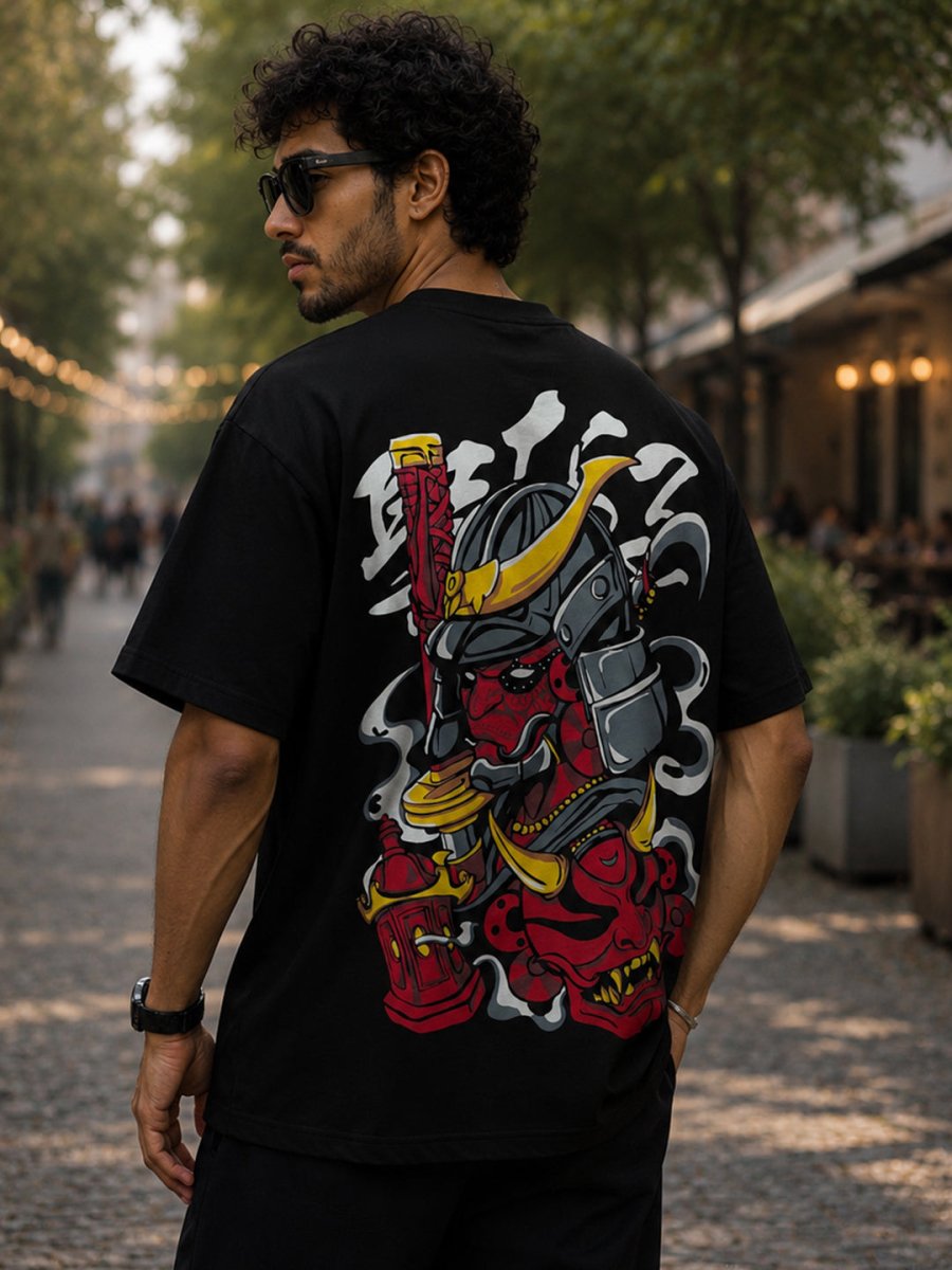 Buy Theyyam Samurai Tshirt | Oversized Cotton Tee | Mydesignation