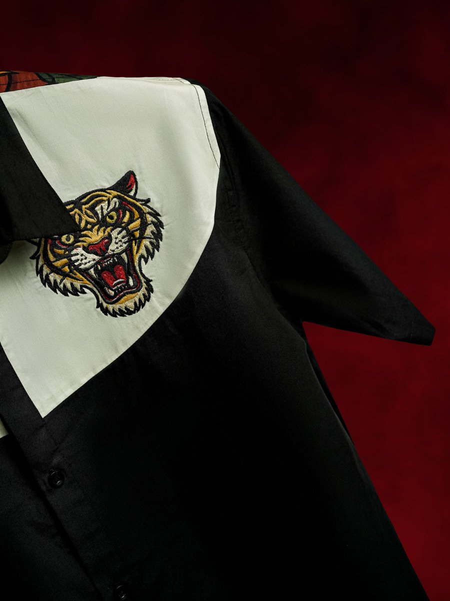 Tiger Embroidered - Men Shirt | Mydesignation