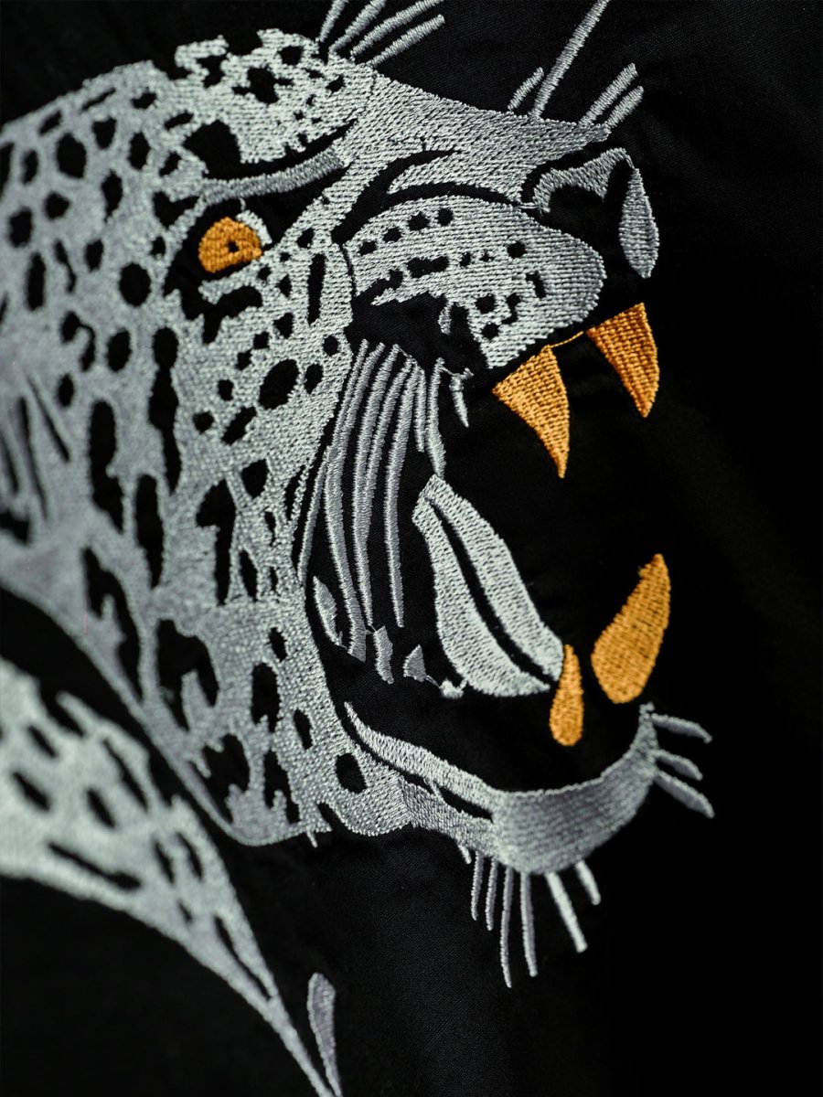 Twin Leopard Embroidered - Men Shirt | Mydesignation