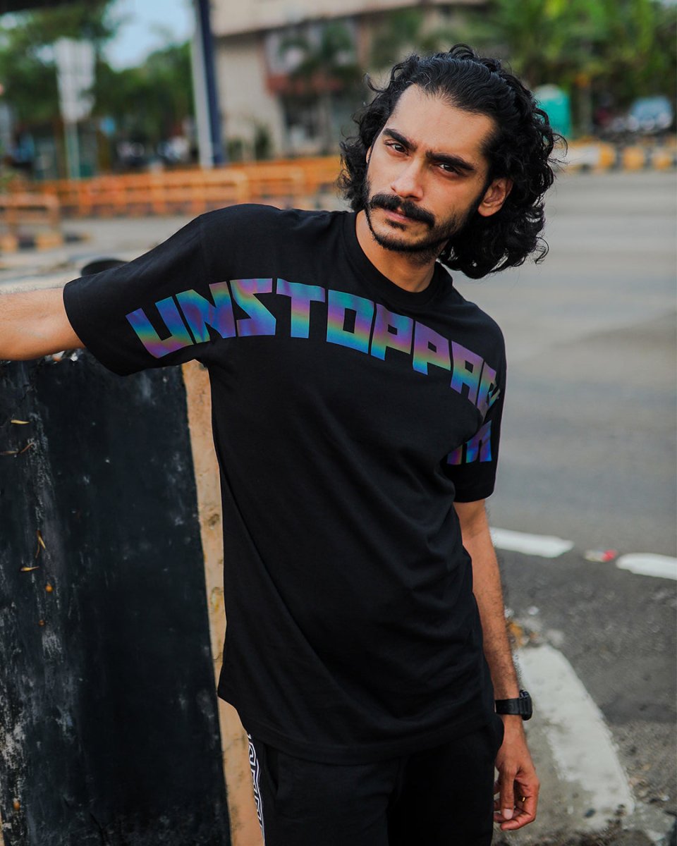 Unstoppable - Reflective Print - Men Oversized T-shirt | Mydesignation