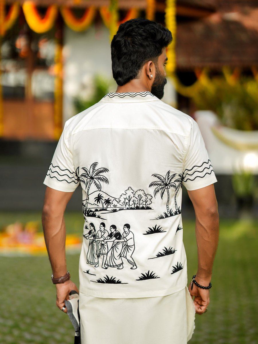 Vadamvali Embroidered - Men Shirt | Mydesignation