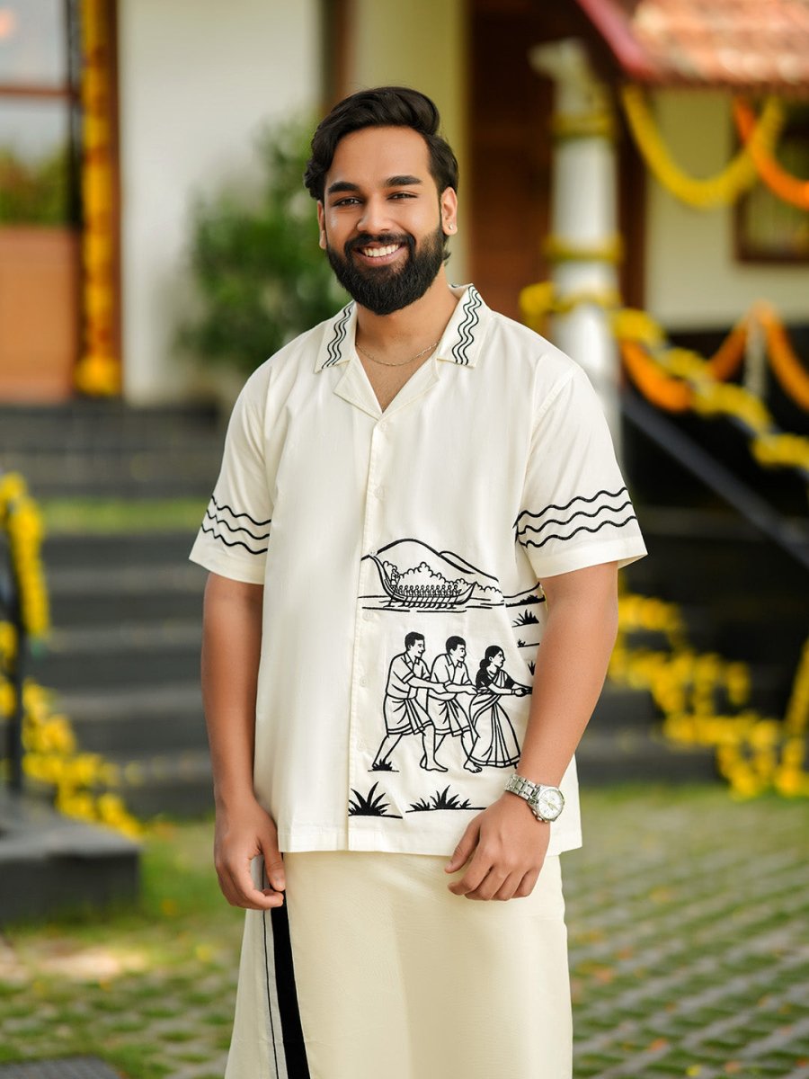 Vadamvali Embroidered - Men Shirt | Mydesignation