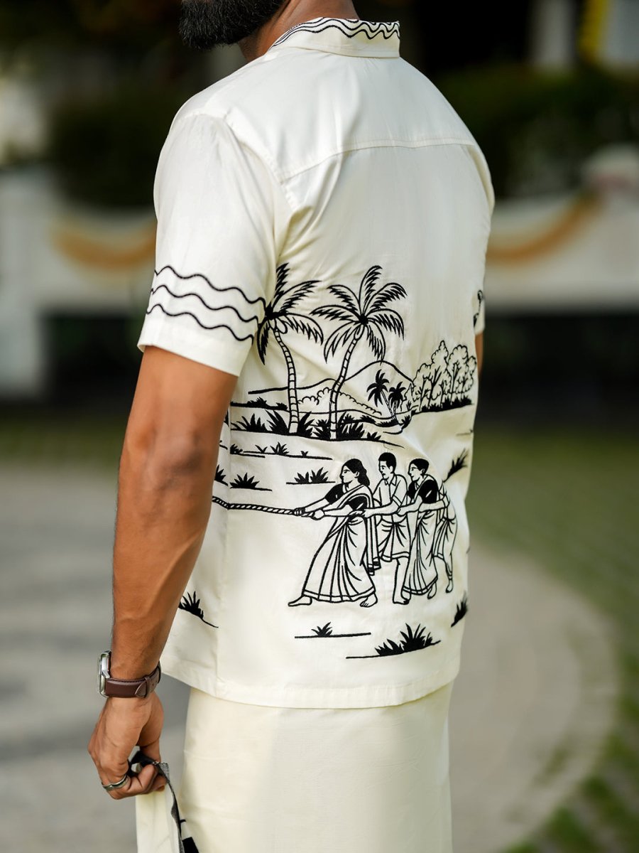 Vadamvali Embroidered - Men Shirt | Mydesignation