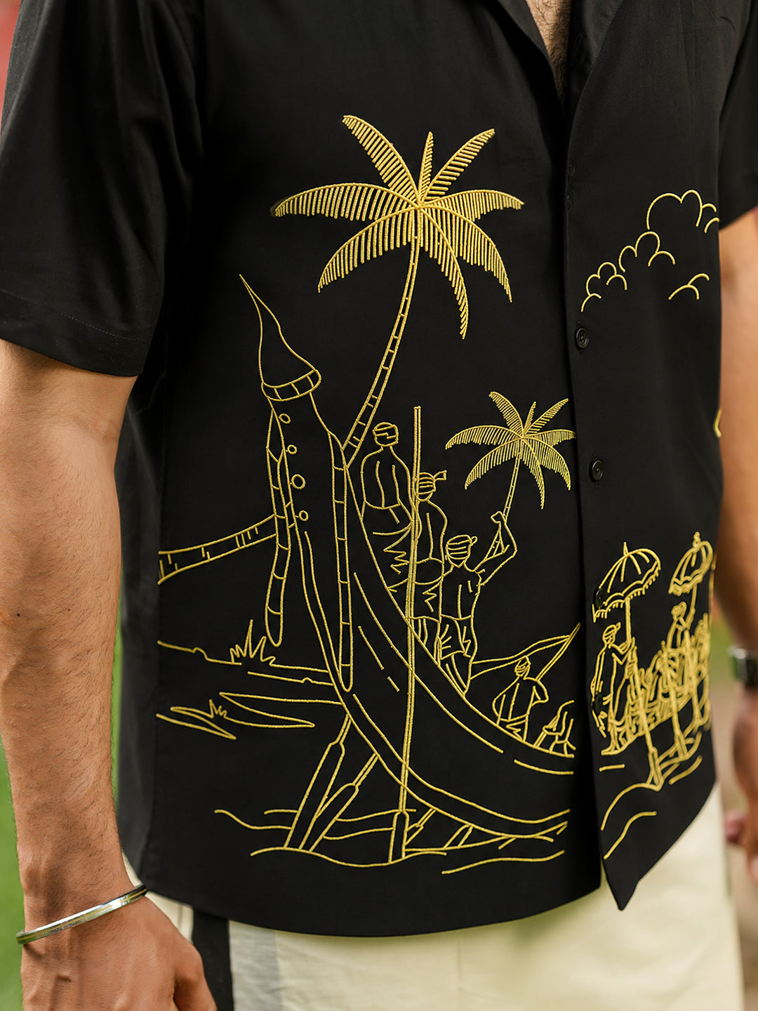 Vallamkali Embroidered Shirt
