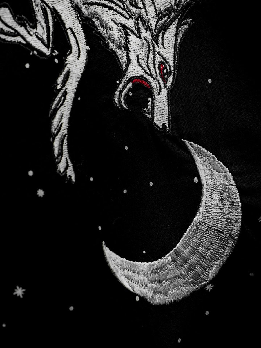 Wolf Embroidered - Men Shirt | Mydesignation