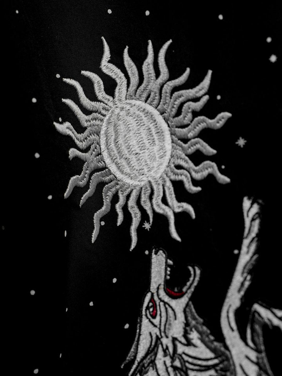 Wolf Embroidered - Men Shirt | Mydesignation