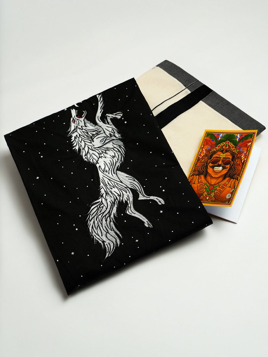 Wolf Embroidered Shirt Box - Onam Special | Mydesignation