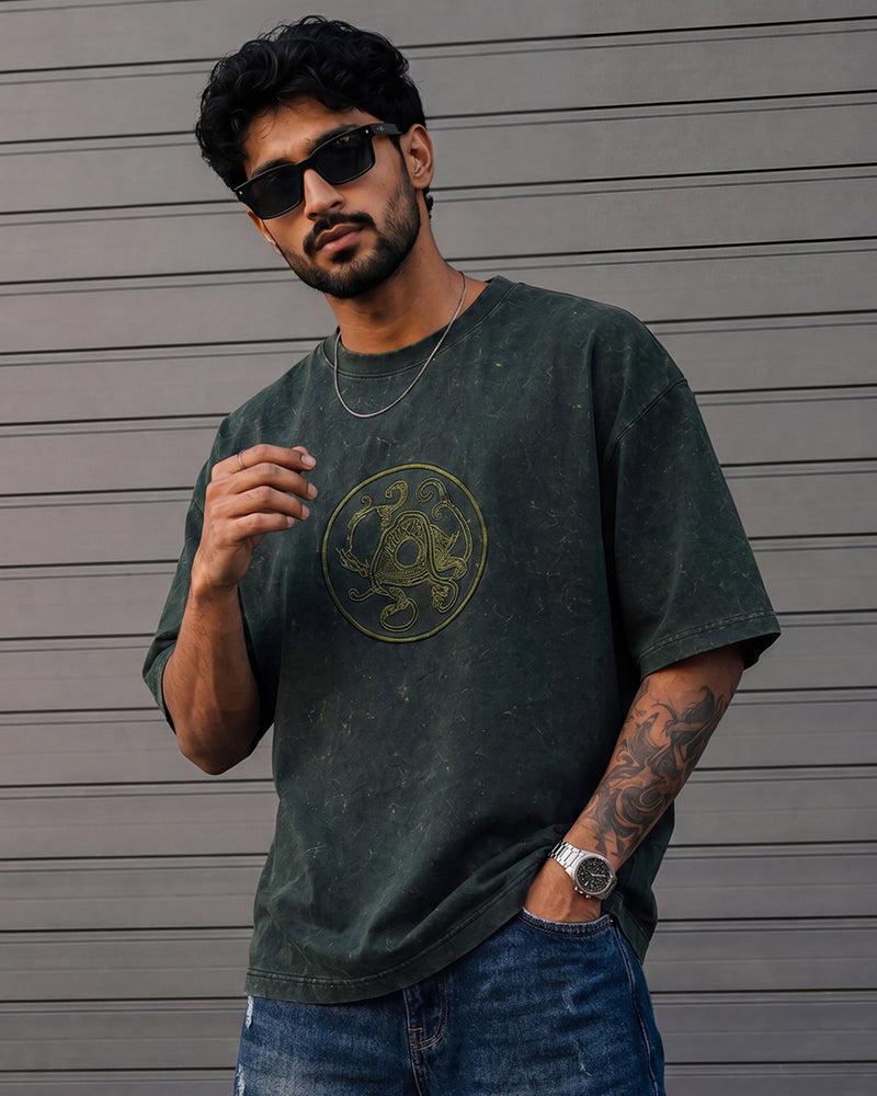 Mythical Tortoise  Embroidered