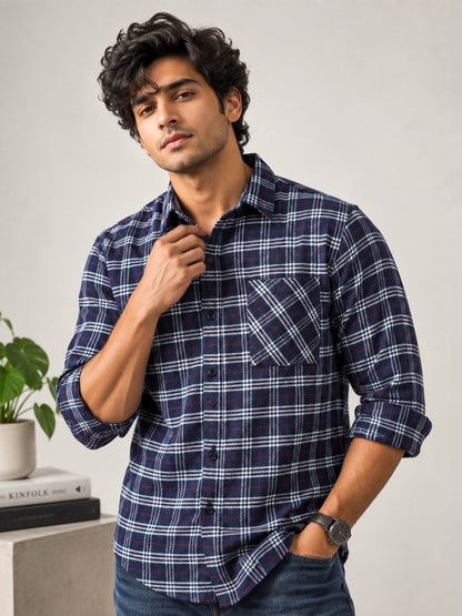 Plaid: Navy Frost