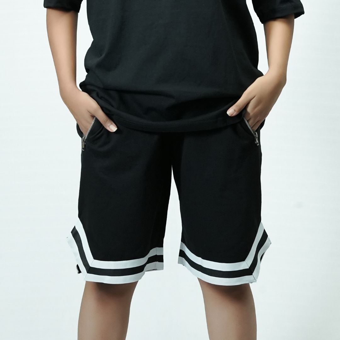 Black Basketball Shorts - Premium Cotton