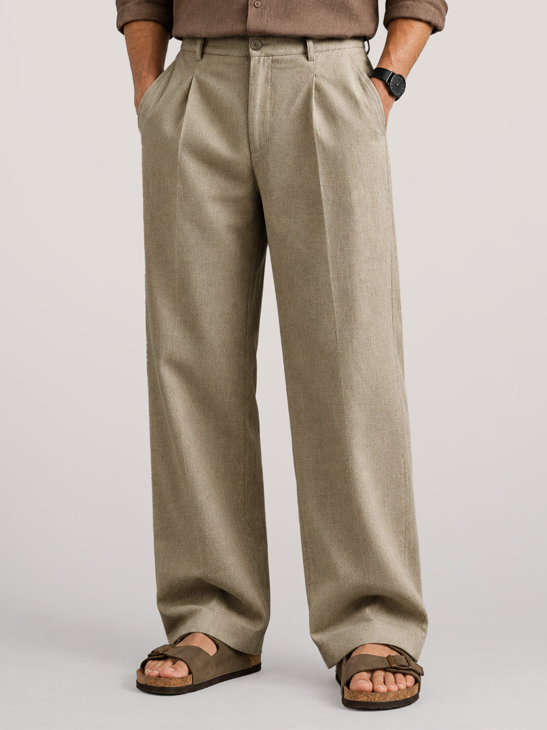 Cream Classic Pants